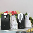 20Pcs/Lot Bride+Groom Dresses Wedding Candy Box Gift Bags DIY Wedding Favors