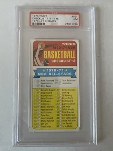1970-71 Topps Basketball Checklist # 111-175 PSA 7 NM - Bild 1 von 2