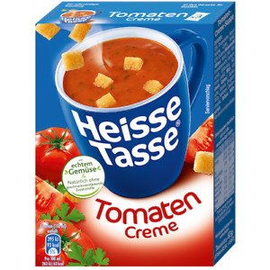 Erasco / Heisse Tasse / Tomaten Creme Suppe / 1 Packung á 3 Beutel / 450 ml