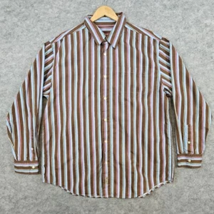 Chaps Vintage Men's Multicolor Striped Button Up Size XL Shirt 100% Cotton - Picture 1 of 10