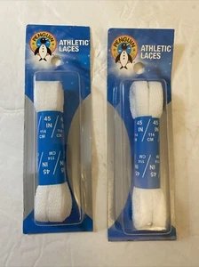 Penguin Athletic Laces. White. 45”. 2 pairs new in package - Picture 1 of 2