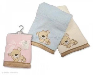 Baby Fleece Wrap with Embroidery - Teddy - SKY-PINK-CREAM - Picture 1 of 1