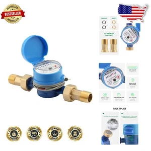Misuratore acqua DN20 alta precisione con uscita a impulsi - ideale per giardino e fabbrica - Foto 1 di 8