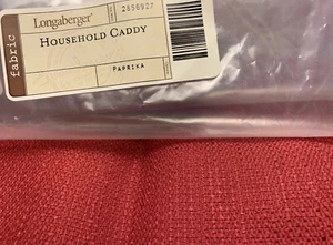 LONGABERGER HOUSEHOLD CADDY BASKET LINER ~ PAPRIKA FABRIC #2856927 (LINER ONLY) - Picture 1 of 7
