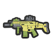 Scar Green Yellow 3d Tactical Airsoft Badge PVC Patch Hook and Loop