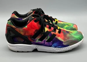 Women’s Adidas ZX Flux Torsion Running Shoes Sneakers Watercolor Tie Dye 8.5 - Picture 1 of 12