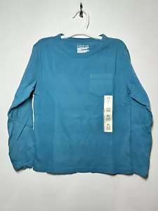 Boys' Long Sleeve Textured T-Shirt - Cat & Jack Blue XS - Picture 1 of 2