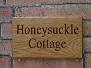 Personalised Oak house sign,Carved,Custom engraved outdoor wooden name plaque - Picture 1 of 5