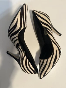Steve Madden hochhackige Pumps Zebra Tiermotiv Stiletto Ponyhaar 119 $ Einzelhandel - Bild 1 von 18