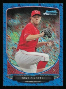 2013 Bowman Chrome Cream of the Crop Mini Blue Wave #CR3 Tony Cingrani /250 - Picture 1 of 2