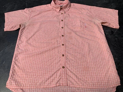 Drake Waterfowl Button front Pink Plaid S/S Shirt Medium M - Image 1 of 4