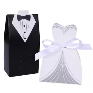 Venta al por mayor Favores de boda Boda Fiesta Favores Cajas Creativo Esmoquin Vestido Groo... - Imagen 1 de 6