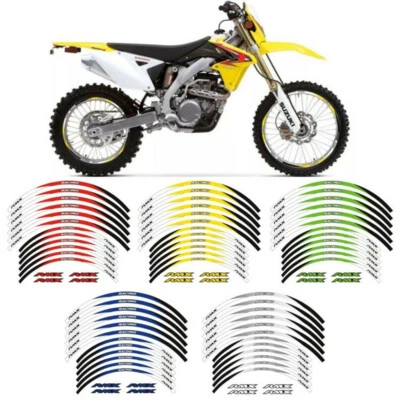 "21 "18 RIM WHEEL STRIPES STICKERS TAPE FOR Suzuki RMX 450Z 17-2019 RMX250 89-98 — 第 1/4 张图片