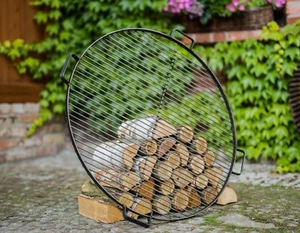 Parrilla con 4 asas de acero bruto Ø 60 cm rejilla para fogones rejilla de barbacoa - Imagen 1 de 4