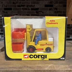 Vintage 1981 Corgi 409 Allis Chalmers Forklift Truck in Original Box Rare - Picture 1 of 12