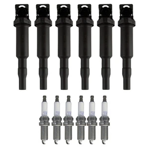 Bosch 6 Ignition Coil NGK 6 Laser Iridium Spark Plug Kit For E90 E60 E83 E70 L6 - Picture 1 of 1