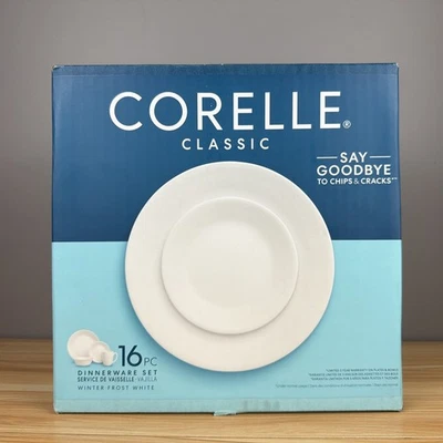 Brand new Corelle Winter Frost White Dinnerware Set White Service for 4 (16-Pcs) - Image 1 of 4