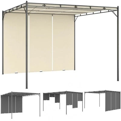 Pavillon Gartenpavillon Pergola Terrassendach mit Seitenvorhang Überdachung* - Bild 1 von 4