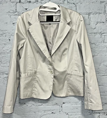 Blazer para mujer The Limited talla 16 crema/beige dos bolsillos con botones Foto 1 de 4