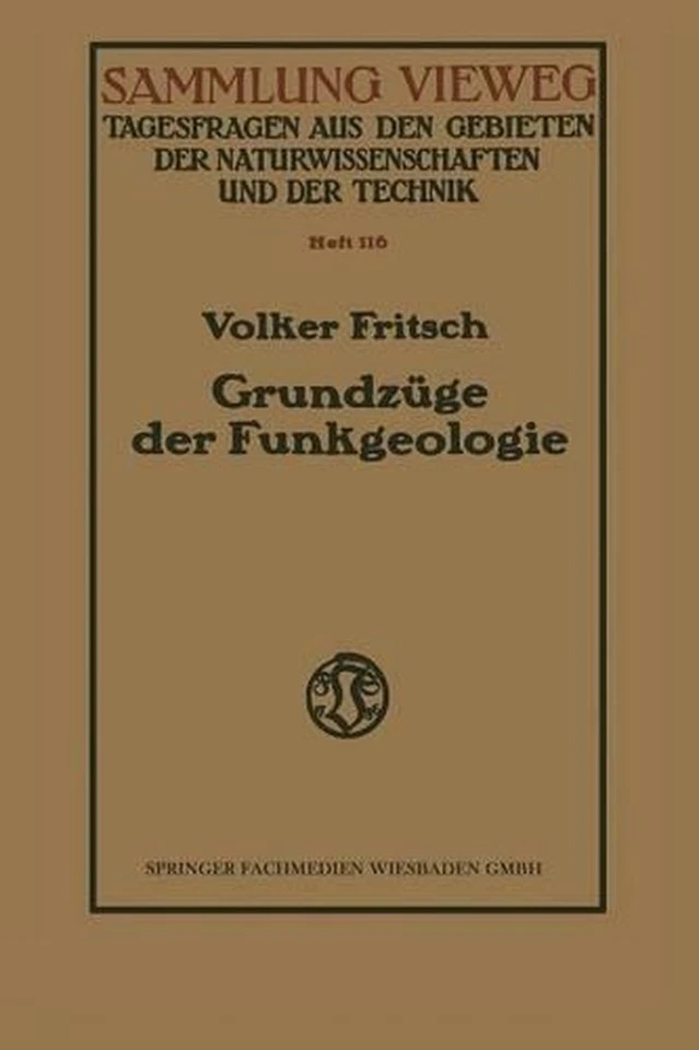Grundzge der Funkgeologie by Volker Fritsch (German) Paperback Book - Image 1 of 1