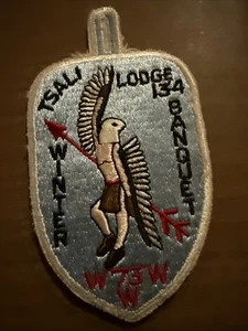 TSLALI OA LODGE 134 Winter 1973 Banquet WWW BSA RARE Patch With Pocket Loop - Picture 1 of 5