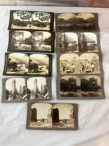 Vtg Stereoview Cards Keystone Underwood Scenic Historic Views New York Lot - Imagen 1 de 13