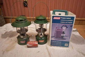 3 linternas Coleman 220F 1978 228H 1974 288A700 1986 vintage - Imagen 1 de 10