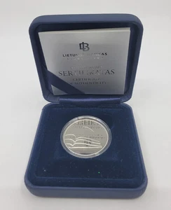 LITUANIA 2015 5 Euros Prueba 925 Moneda Literatura Moneda Certificado de Autenticidad Caja Original - Imagen 1 de 6