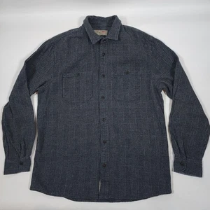 Camicia uomo Aubin modello quadri petto tasche cotone - Blu - Taglia Large - Foto 1 di 13