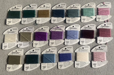 Lot of 20 Needlepoint/Embroidery THREAD RAINBOW GALLERY Splendor Silk Mixed - Image 1 of 4