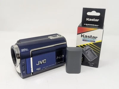 JVC GZ-MG330AU Camcorder Blue With New Battery And Charger - Image 1 of 4