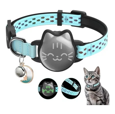 Waterproof Airtag Cat Collar, Breakaway Cat Airtag Collar with Reflective Strap - Image 1 of 4