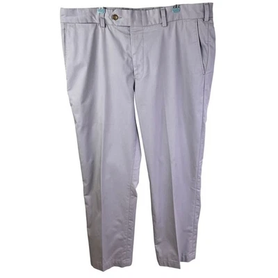 Under 5'10 Bills Khakis USA Straight Fit Flat Front Gray Chino Pants 36x28 - Image 1 of 4