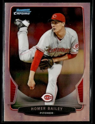 2013 Bowman Chrome Homer Bailey Cincinnati Reds #84 - Image 1 of 2