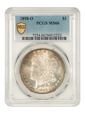 Моргановский доллар 1898-O $1 PCGS MS66 - Изображение 1 из 4