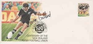 WARREN GATLAND CBE WORLD RUGBY ICON SIGNED 1992 "CENTENARY OF NZRFU" FDC PSA - Picture 1 of 3