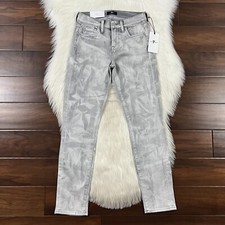 7 For All Mankind Women's Size 25 Gray Factory Ankle Super Skinny Jeans