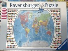 Ravensburger Political World Map  1000 Piece Jigsaw Puzzle-Discontinued COMPLETE