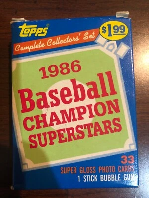 1986 Topps Woolworth Baseball Champion Superstars Complete Set NIB 33 Cards - Image 1 of 2
