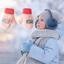 Children Girls Boys Infant Thickened Baby Mittens Knitted Gloves Warm Mittens
