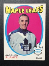 1971-72 O-Pee-Chee #10 Jacques Plante Toronto Maple Leafs NM CLEAN! NO RESERVE!