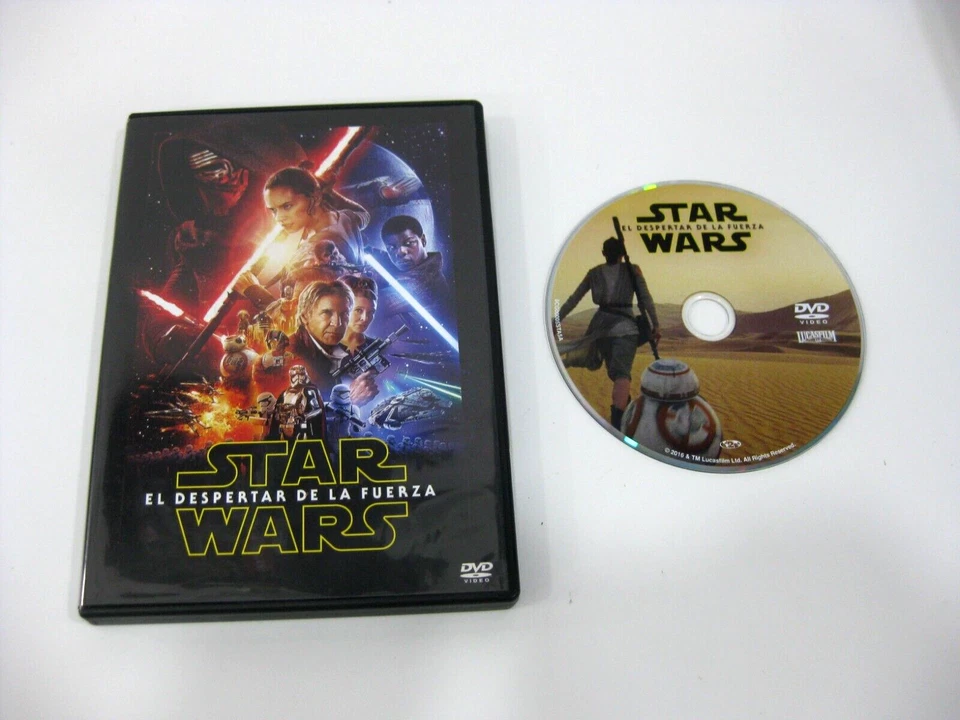 Star Wars The Force Awakens DVD Harrison Ford Mark Hamill Carrie Fisher - Image 1 of 2