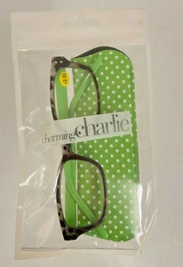 NEW Charming Charlie Reading Glasses PW +2.00 With Soft Case Readers Designer - Picture 1 of 2