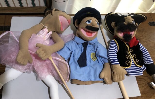 Melissa & Doug Puppet Bundle - Police Officer and Firefighter 