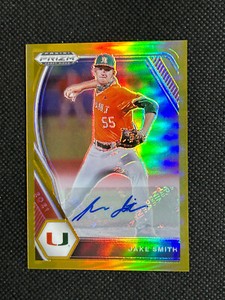JAKE SMITH 2021 Panini Prizm Draft Picks AUTO Gold REF Rookie Card 05/10