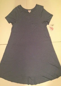 NEU mit Etikett LuLaRoe Carly Kleid Damen Gr. XL blau 1 Tasche Hi-Low Kleid Viskose - Bild 1 von 7