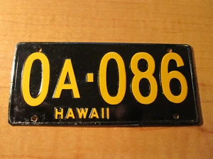HAWAII Wheaties Miniature Pedal Car Bike Bicycle License Plate RARE - Picture 1 of 3