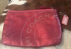 Coach Vintage 941 Fuschia Wristlet Leather Bag Makeup Bag