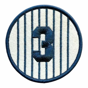 BABE RUTH RETIRED NUMBER 3 SPORTS JERSEY NEW YORK YANKEES IRON ON PATCH 3" - Picture 1 of 1