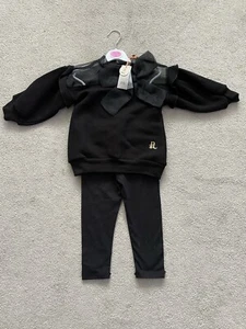 River Island Mini Girls Infant Age 18-24 Months Jumper Pants Outfit Set BNWT - Picture 1 of 3